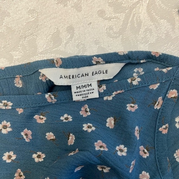 NEW American Eagle Drop Wasit Boho Cut Out Back Bady Doll Dress - Picture 8 of 8